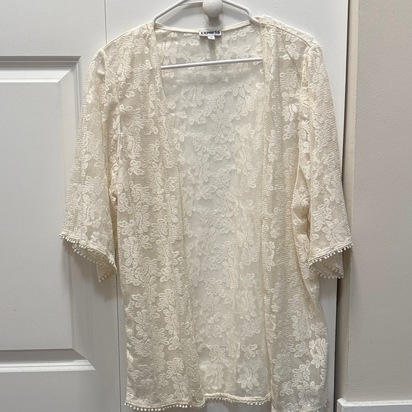 Cream Lace Kimono from Express - Picture 1 of 1